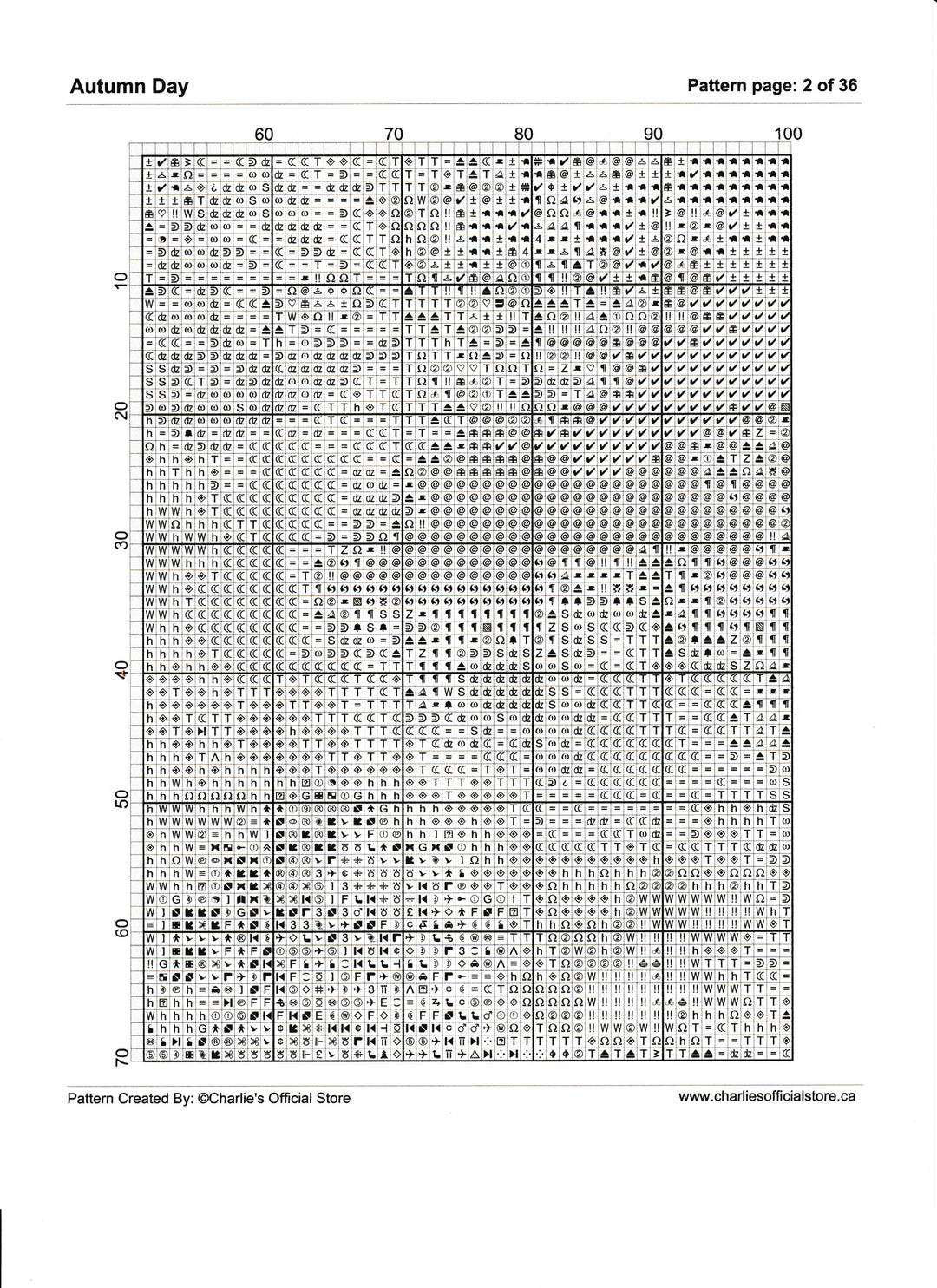 Counted Cross Stitch Autumn Day Digital Download PDF Format Charlie's Official Store