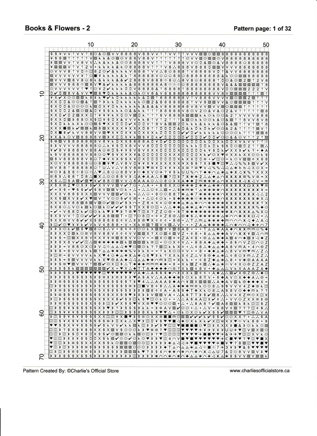 Counted Cross Stitch Books & Flowers - 1 Download PDF Files Charlie's Official Store
