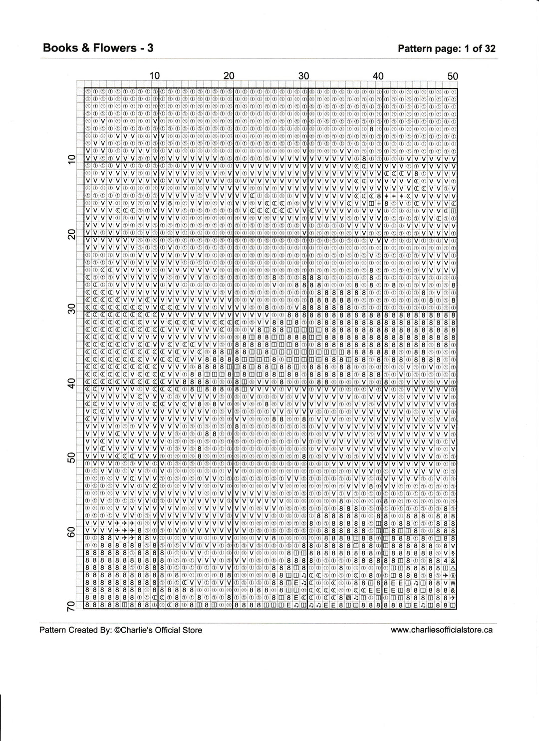 Counted Cross Stitch Books & Flowers - 3 Download PDF Files Charlie's Official Store