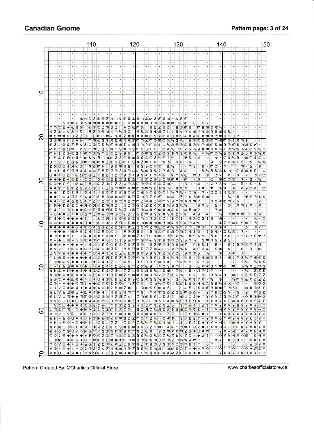 Counted Cross-Stitch Ccncdian Gnome Partial Coverage Digital Download PDF File Charlie's Official Store