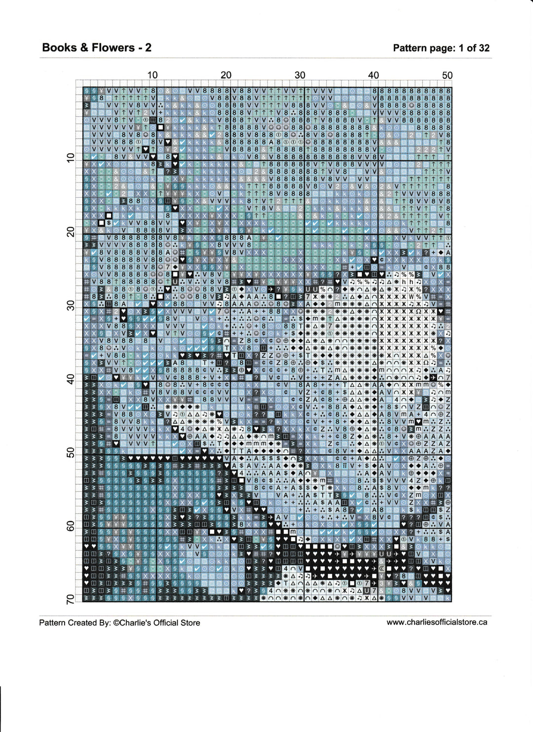 Counted Cross Stitch Books & Flowers - 1 Download PDF Files Charlie's Official Store