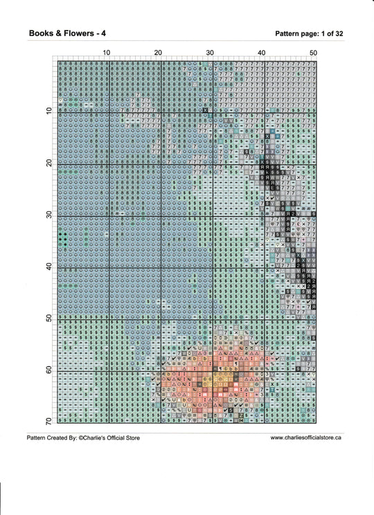 Counted Cross Stitch Books & Flowers - 1 Download PDF Files Charlie's Official Store