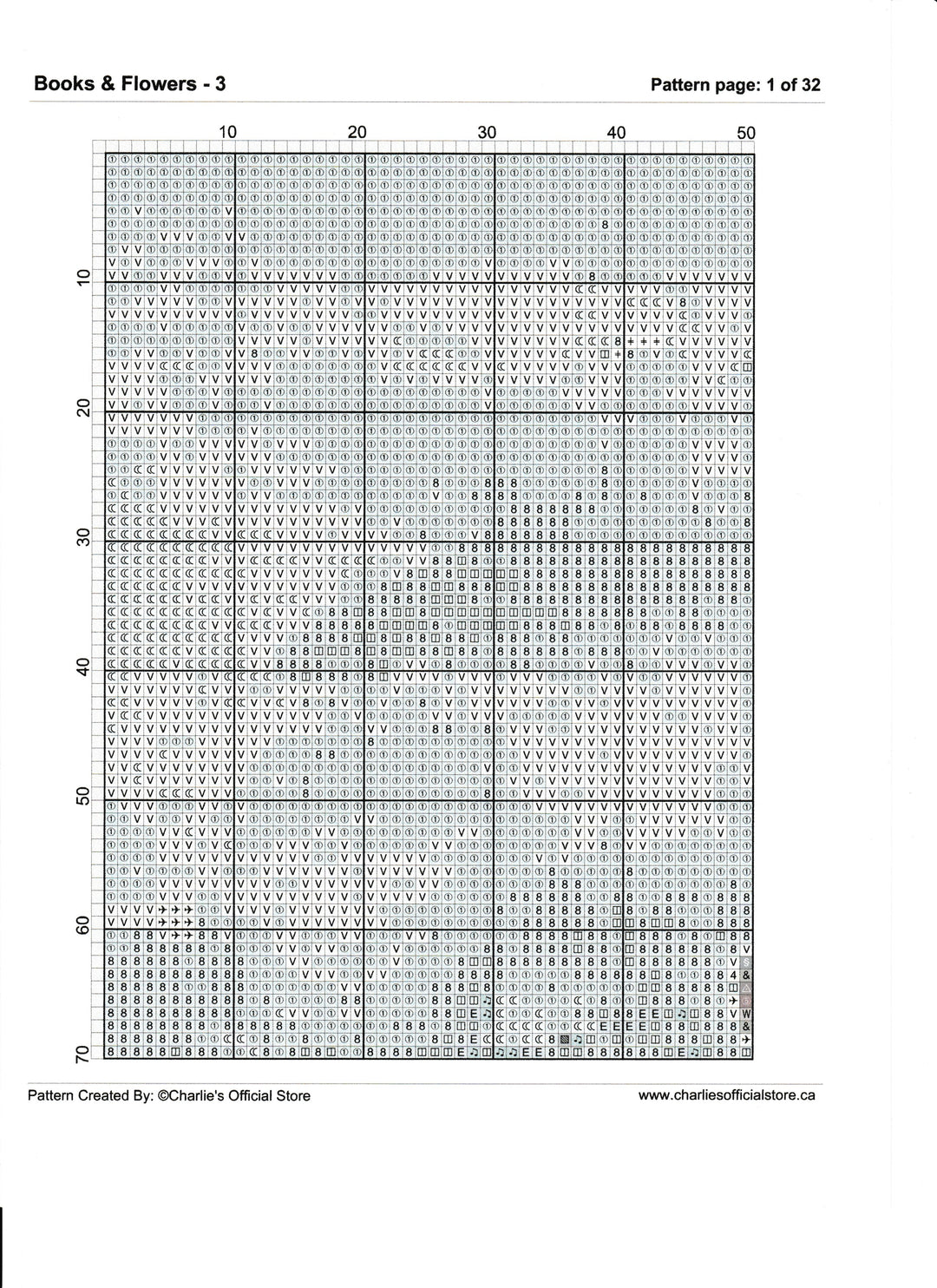 Counted Cross Stitch Books & Flowers - 3 Download PDF Files Charlie's Official Store