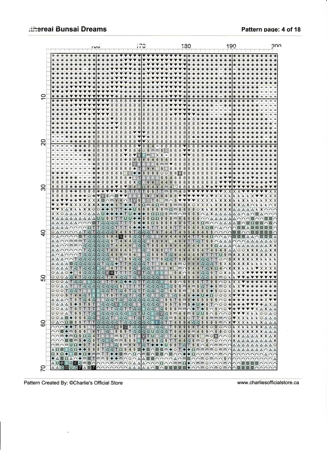 Counted Cross Stitch Ethereal Bunsai Dreams Digital Download PDF Format Charlie's Official Store