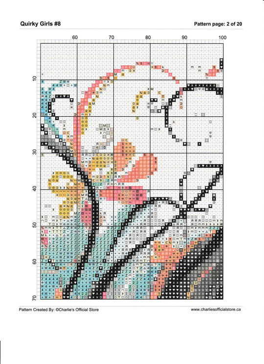 Counted Cross Stitch Quirky Girls #8 / Digital Download PDF Files Full Coverage Charlie's Official Store