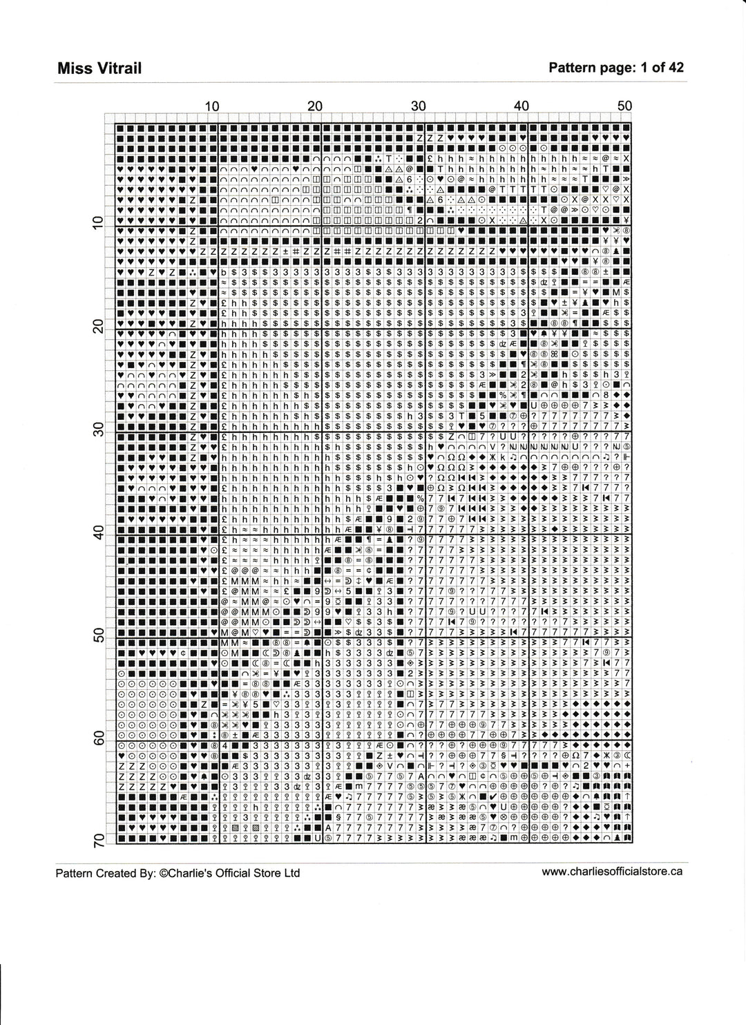 Miss Vitrail Counted Cross Stitch Digital Download - Charlie's Diamond Painting