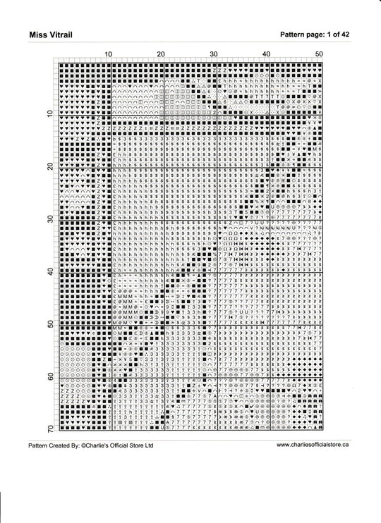 Miss Vitrail Counted Cross Stitch Digital Download - Charlie's Diamond Painting