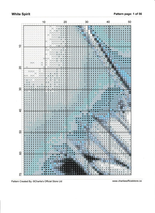 White Spirit Counted Cross Stitch Digital Download - Charlie's Diamond Painting