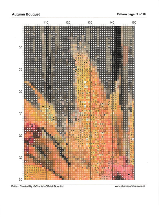 Autumn Bouquet Counted Cross-Stitch Digital Download - Charlie's Diamond Painting