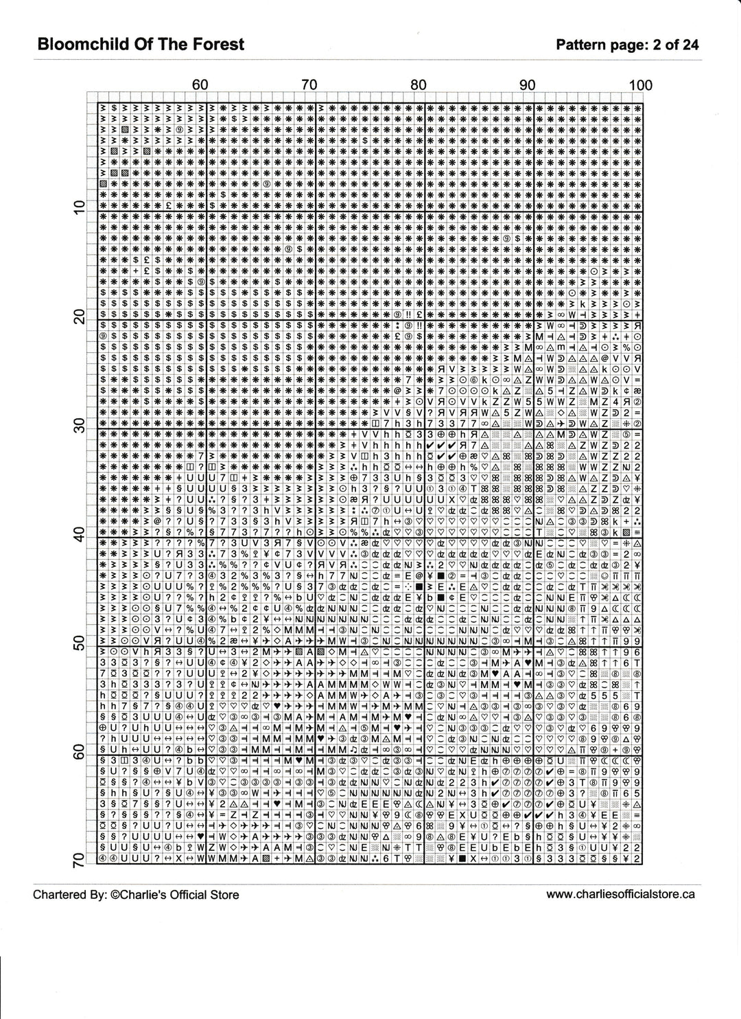 Counted Cross Stitch - Bloomchild Of The Forest - Digital Download PDF File (Copy) Charlie's Official Store