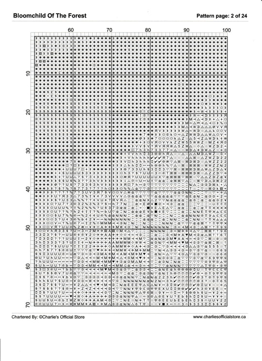Counted Cross Stitch - Bloomchild Of The Forest - Digital Download PDF File (Copy) Charlie's Official Store