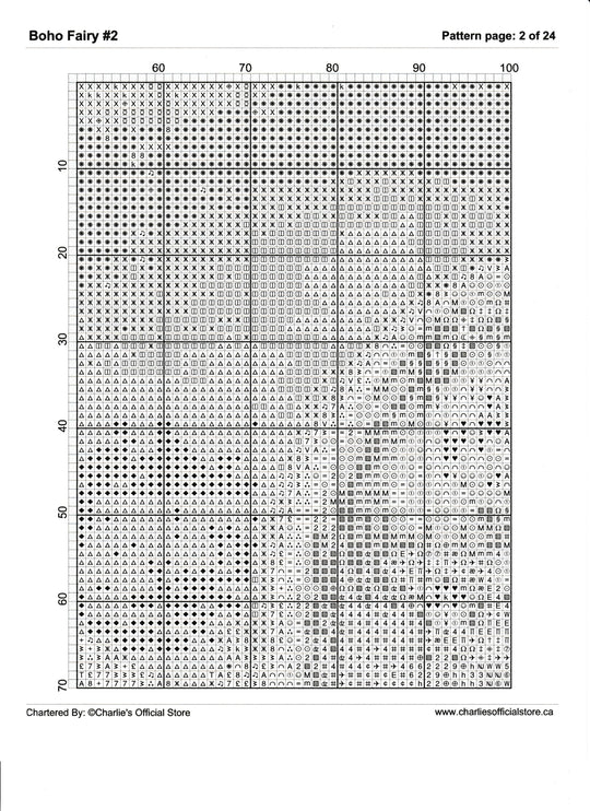 Counted Cross Stitch - Boho Fairy #2 - Digital Download PDF File (Copy) Charlie's Official Store