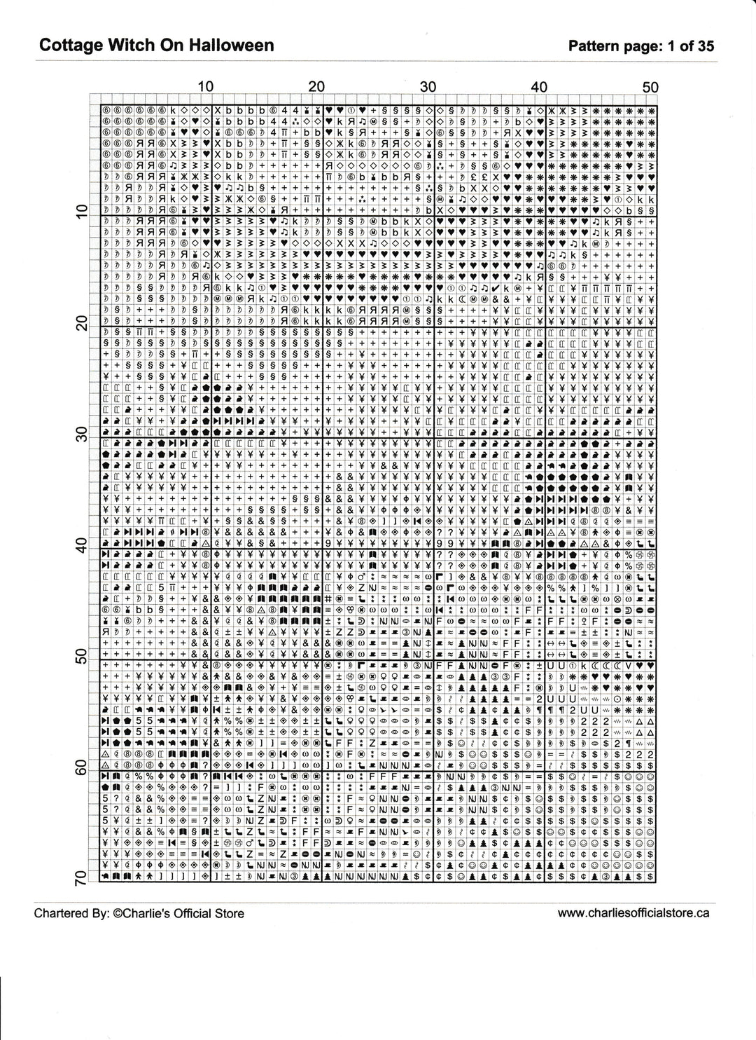 Counted Cross Stitch - Cottage Witch On Halloween - Digital Downlod PDF (Copy) Charlie's Official Store