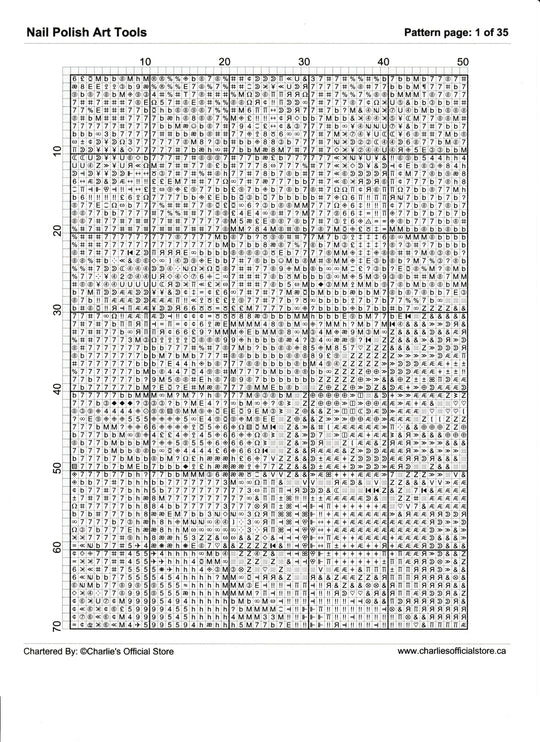 Counted Cross Stitch - Nail Polish Art Tools - Digital Download PDF File (Copy) Charlie's Official Store