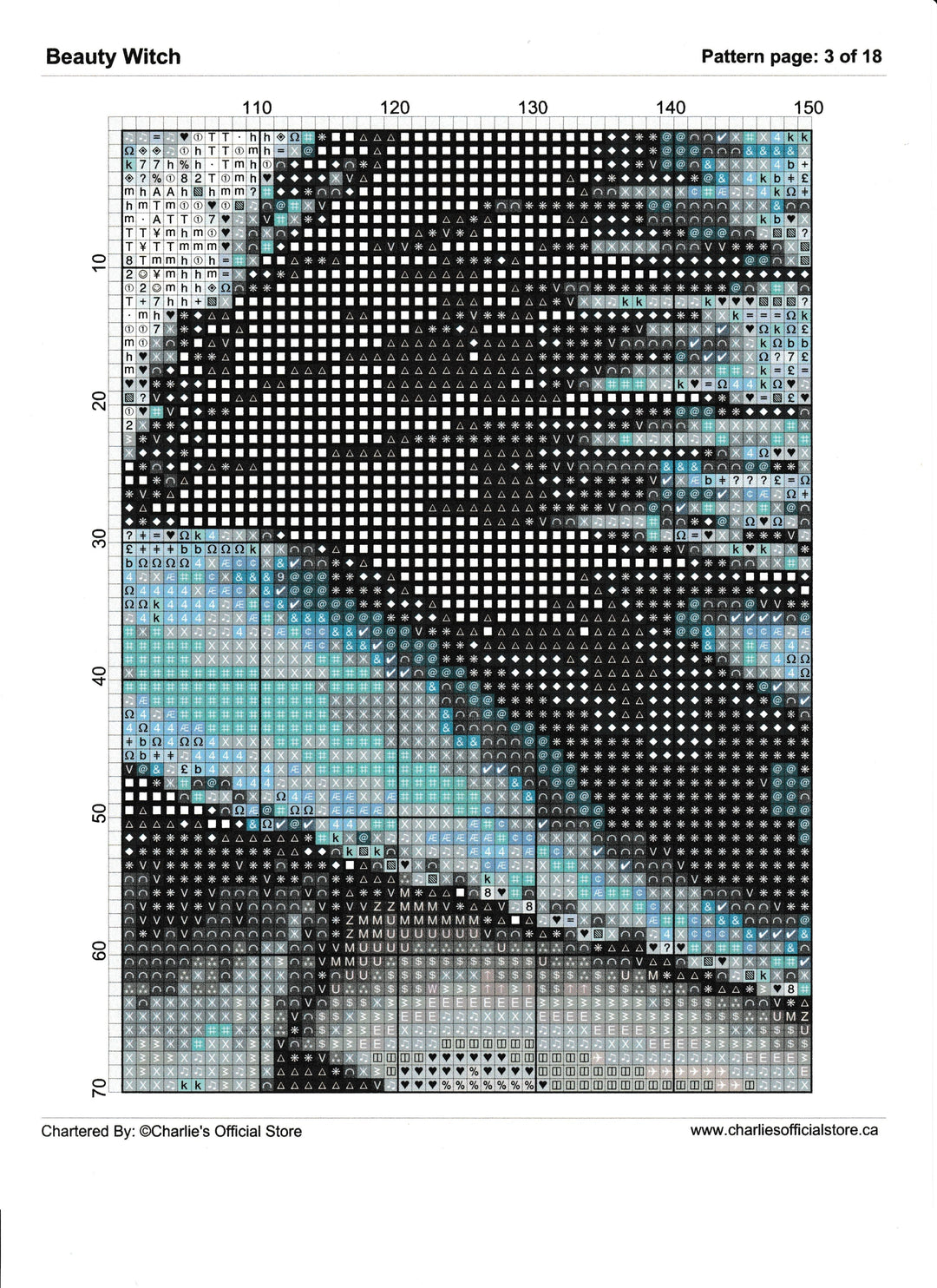 Counted Cross Stitch - Christmas Tree - Digital Download PDF File Charlie's Official Store