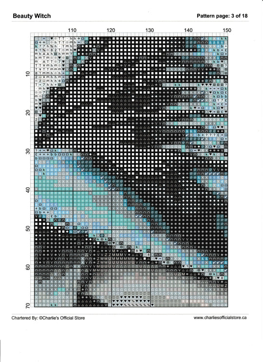 Counted Cross Stitch - Christmas Tree - Digital Download PDF File Charlie's Official Store