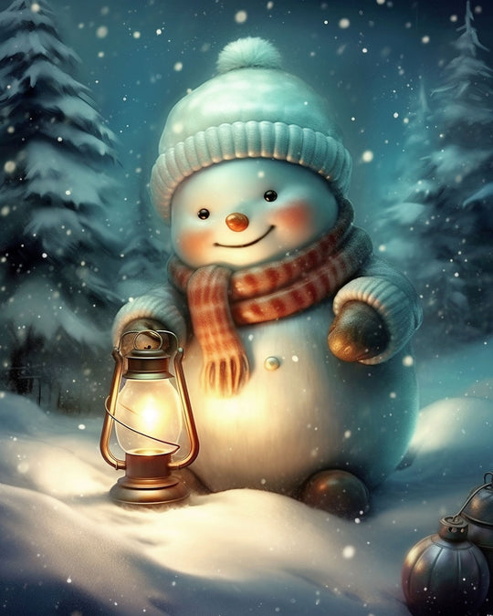 Bonhomme de Neige Counted Cross Stitch Digital Download - Charlie's Diamond Painting