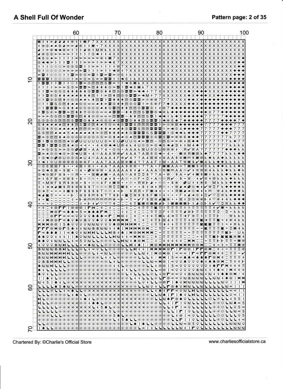 Counted Cross Stitch - A Shell Full Of Wonder - Digital Download PDF File Charlie's Official Store