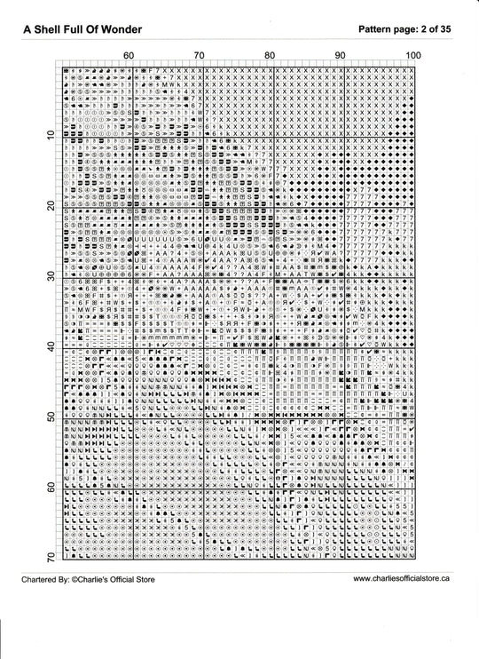 Counted Cross Stitch - A Shell Full Of Wonder - Digital Download PDF File Charlie's Official Store