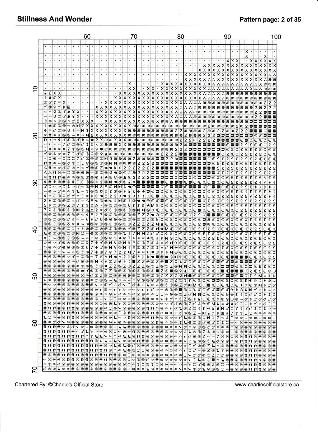 Counted Cross Stitch - Stillness And Wonder - Digital Download PDF File (Copy) Charlie's Official Store