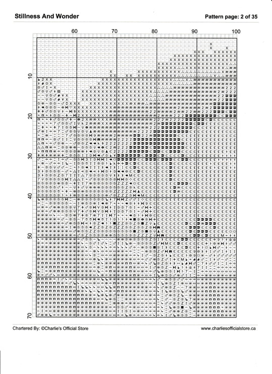 Counted Cross Stitch - Stillness And Wonder - Digital Download PDF File (Copy) Charlie's Official Store