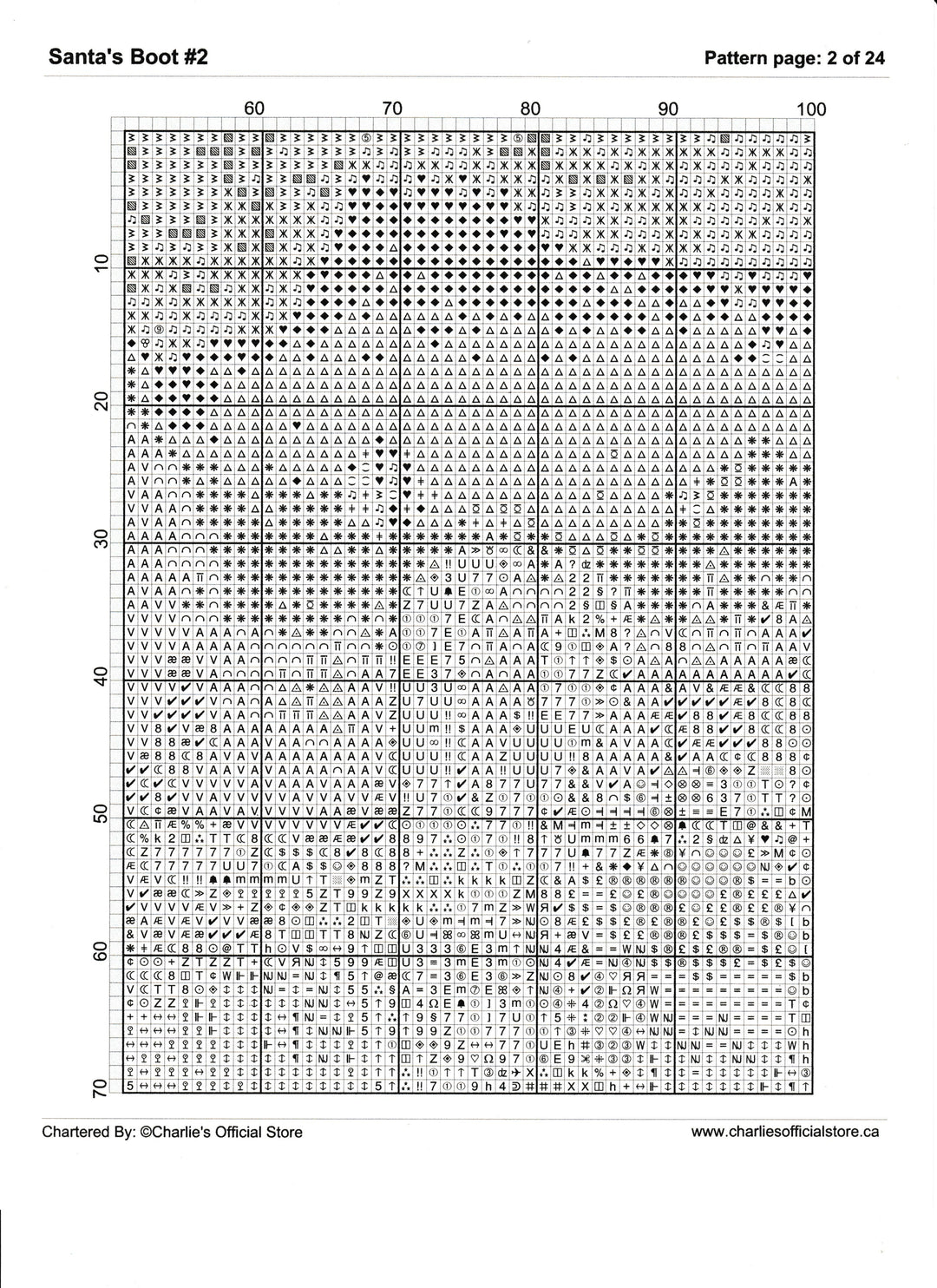 Counted Cross Stitch Santa's Boot #2 Digital Download PDF File (Copy) Charlie's Official Store