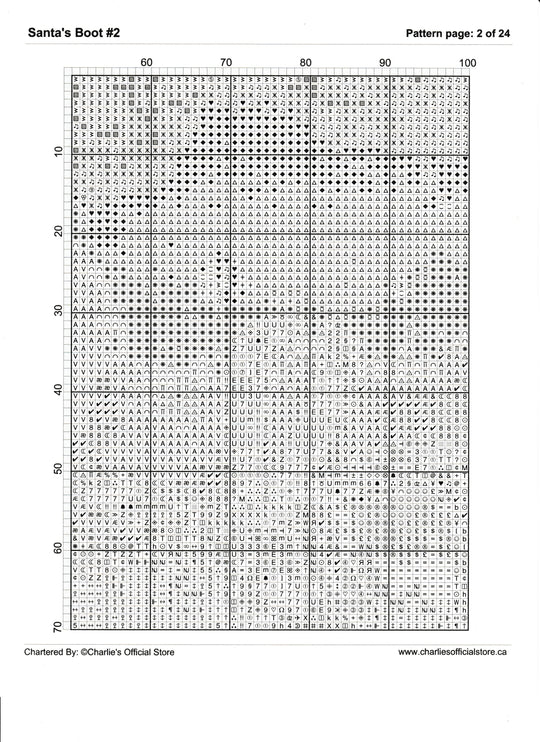 Counted Cross Stitch Santa's Boot #2 Digital Download PDF File (Copy) Charlie's Official Store