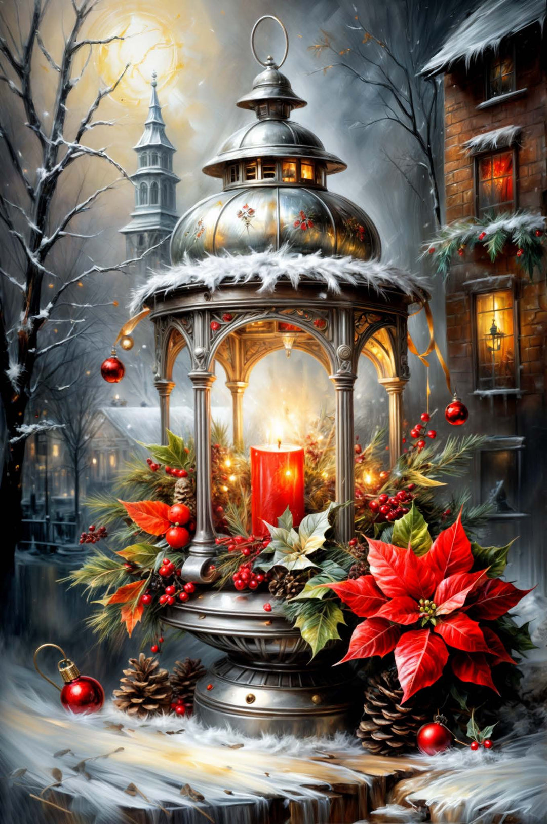 Counted Cross Stitch Christmas Lantern #1 Digital Download PDF Format (Copy) Charlie's Official Store