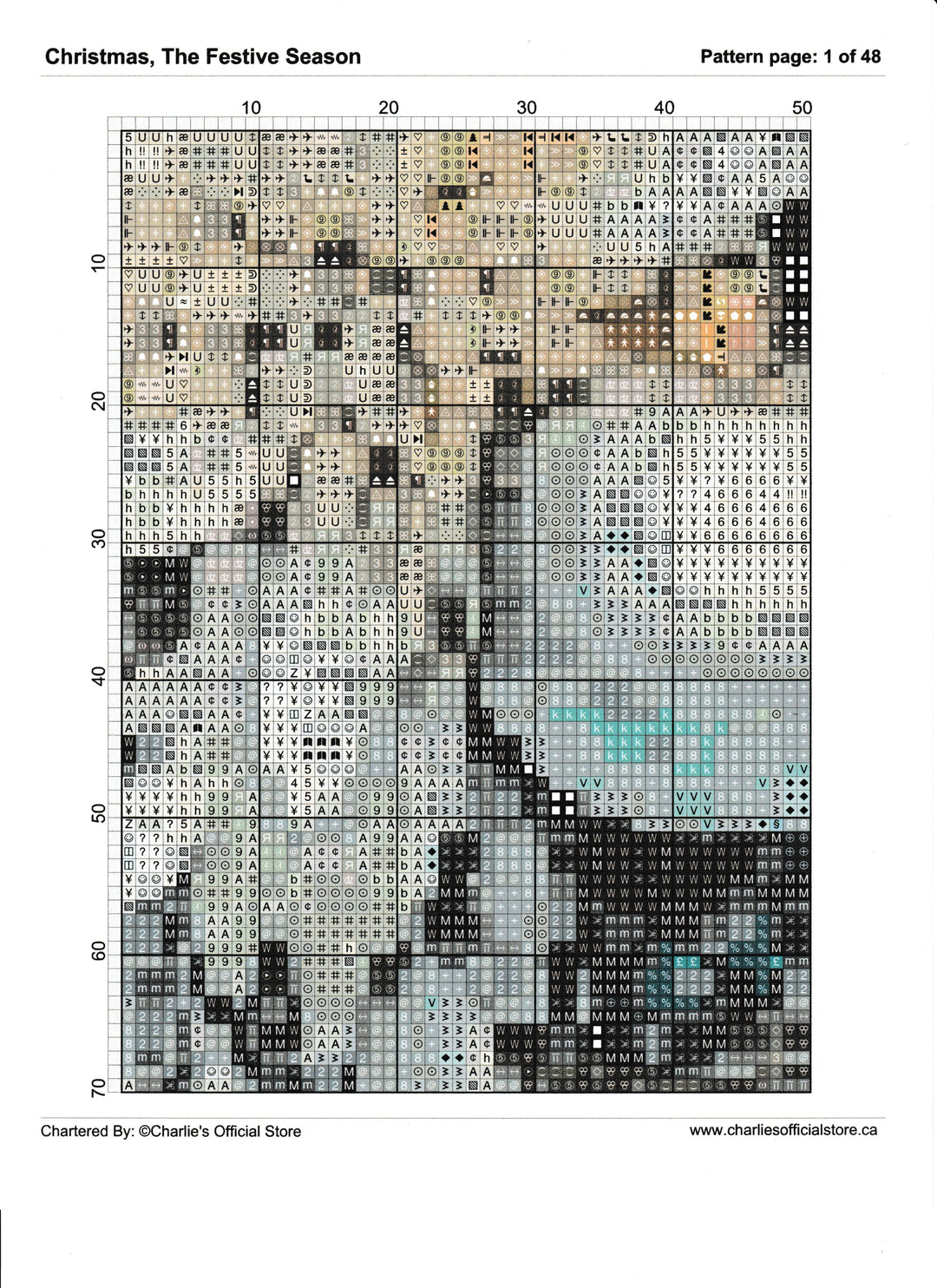 Counted Cross Stitch - Christmas, The Festive Season - Digital Downlod PDF Charlie's Official Store