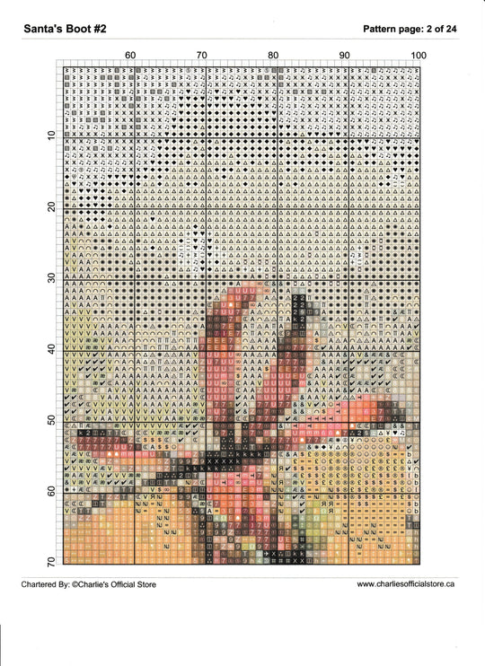 Counted Cross Stitch Santa's Boot #2 Digital Download PDF File (Copy) Charlie's Official Store
