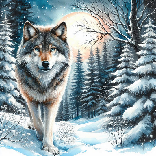 The Lone Wolf Counted Cross Stitch Digital Download - Charlie's Diamond Painting