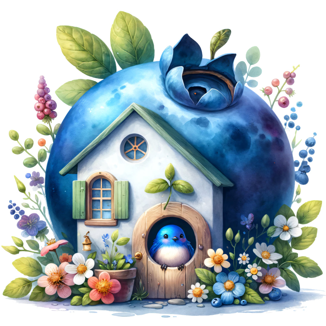 Counted Cross Stitch Partial Blueberry House Digital Download Charlie's Official Store