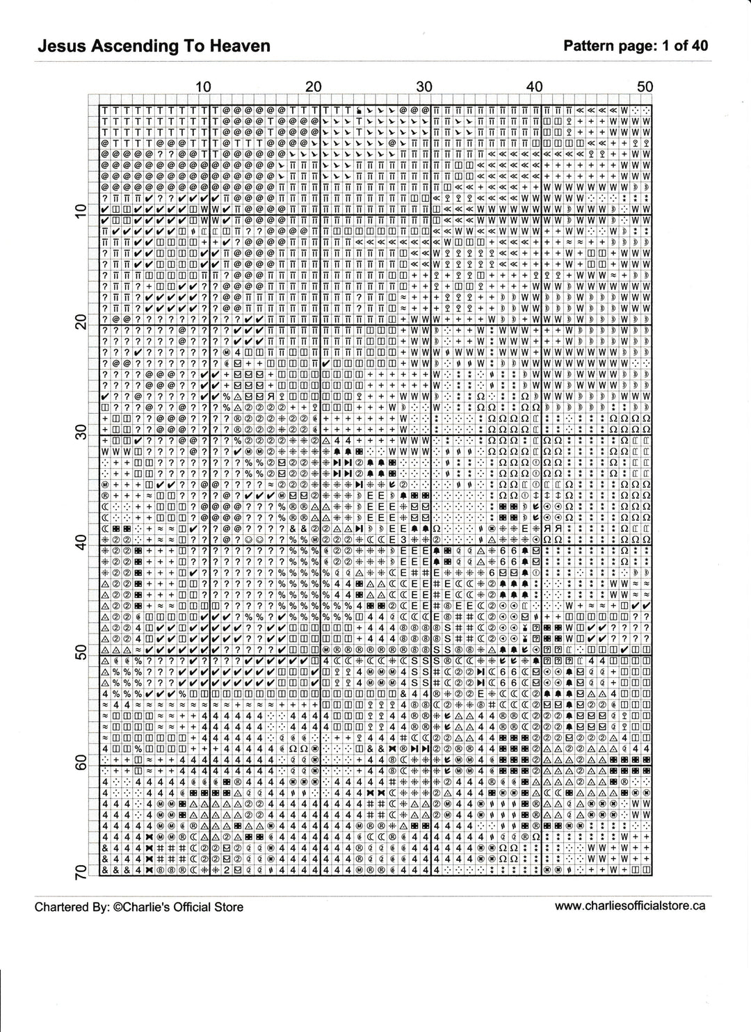 Counted Cross Stitch Jesus Ascending To Heaven Digital Download PDF File (Copy) Charlie's Official Store