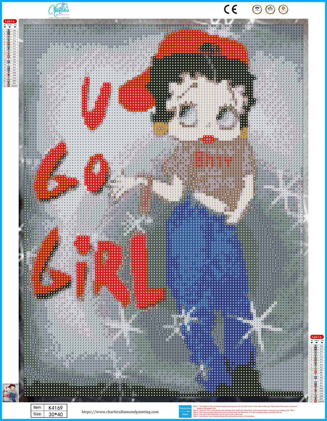 Diamond Painting Betty Boop - U Go Girl 30*40cm - Charlie's Diamond Painting