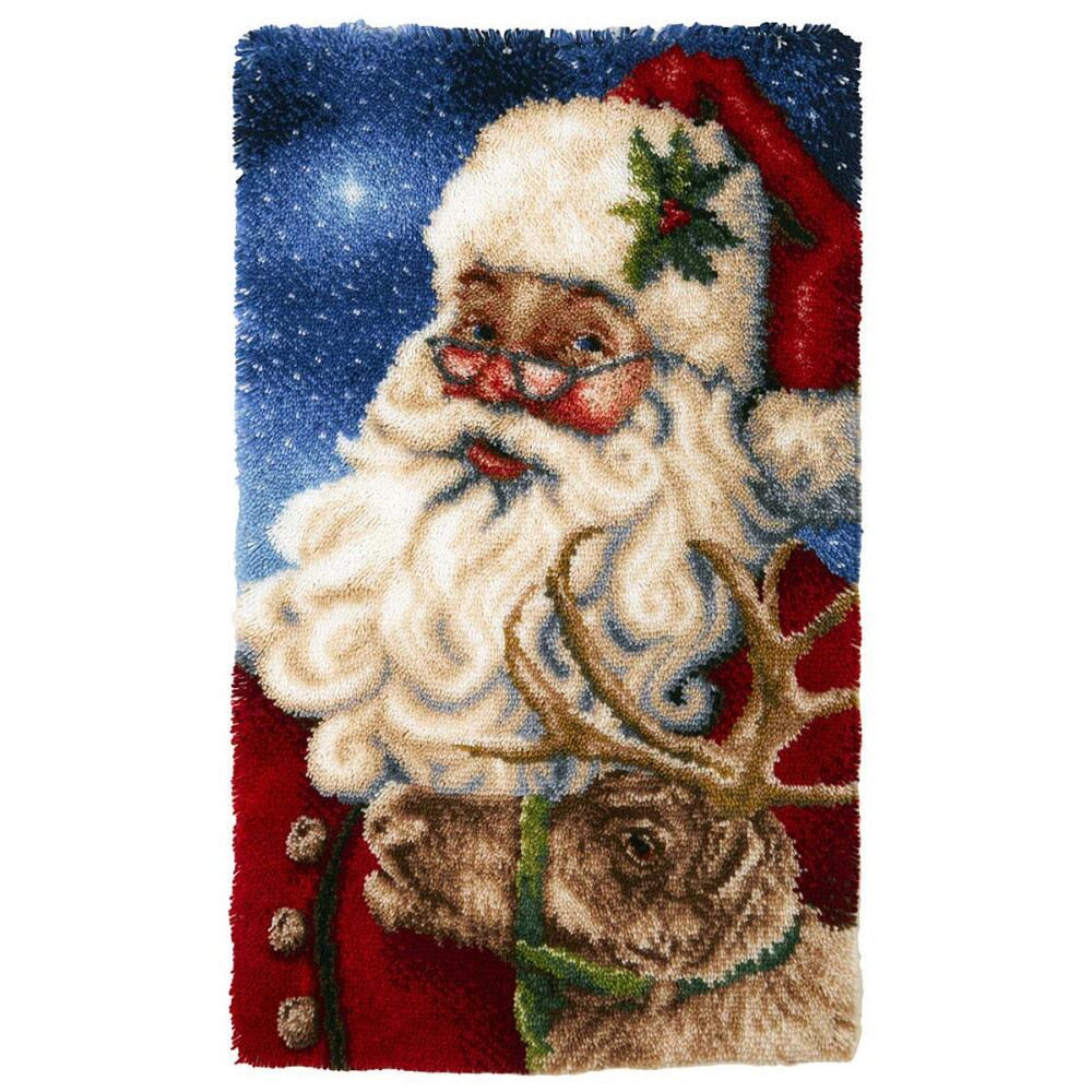 Latch Hook Rug Santa & Reindeer - Charlie's Diamond Painting