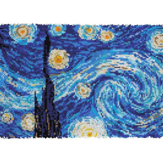 Latch hook rug kit Starry Night - Charlie's Diamond Painting