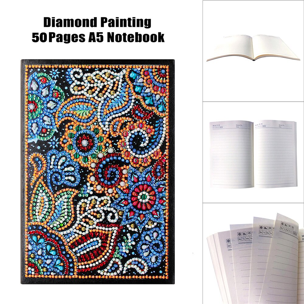 5D Diamond Mosaic Painting Notebook A5