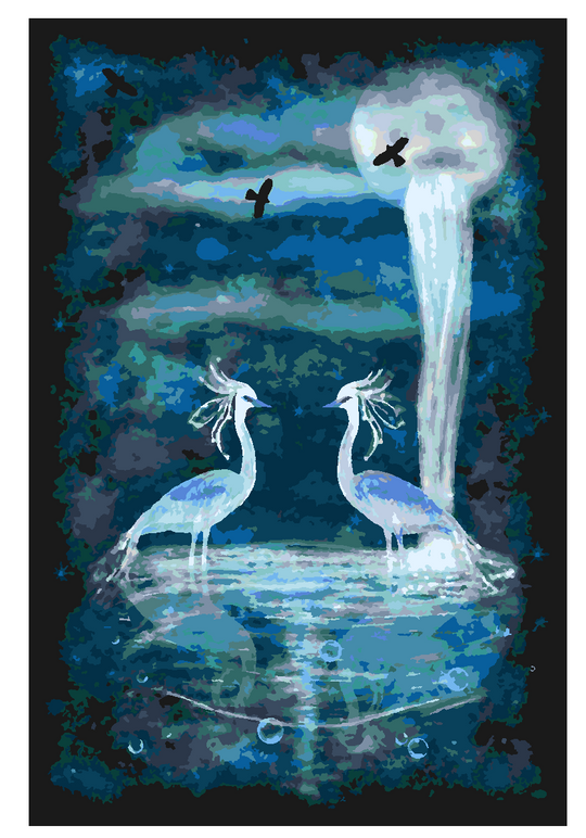 Paint By Number FANTASY HERONS - Charlie's Diamond Painting